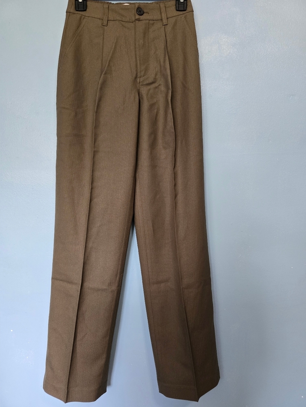 Saturdays NYC Brown Womens Trouser Classic Straight Office Pants Size 0